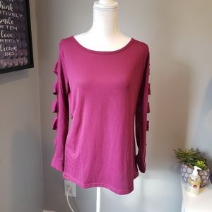 Keyhole sleeve shirt NWOT